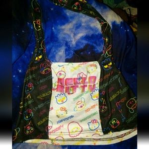 Shein X Hello Kitty and Friends Sanrio Colorful Halter Top Shirt Womens 2XL